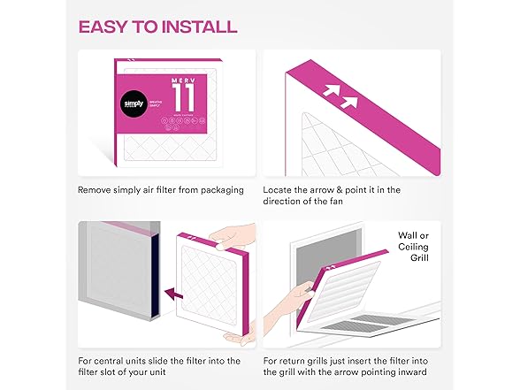 Simply Air Filter, MERV 11, MPR 1000, 6 Pack