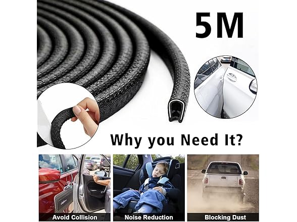 Door Edge Guard 16Ft Rubber U Shape