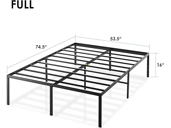 Best Price Mattress 16" Full Metal Platform Bed Frame
