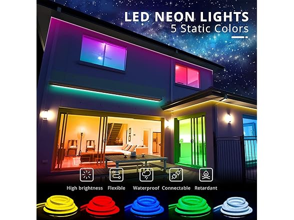Areful LED Neon Lights Outdoor, 16.4ft