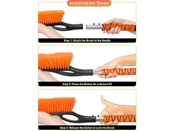 Aluminum Ice Scraper & Snow Brush 27