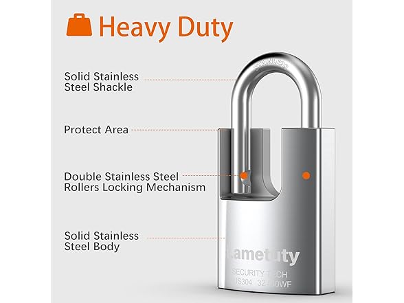Stainless Steel Heavy Duty Padlock
