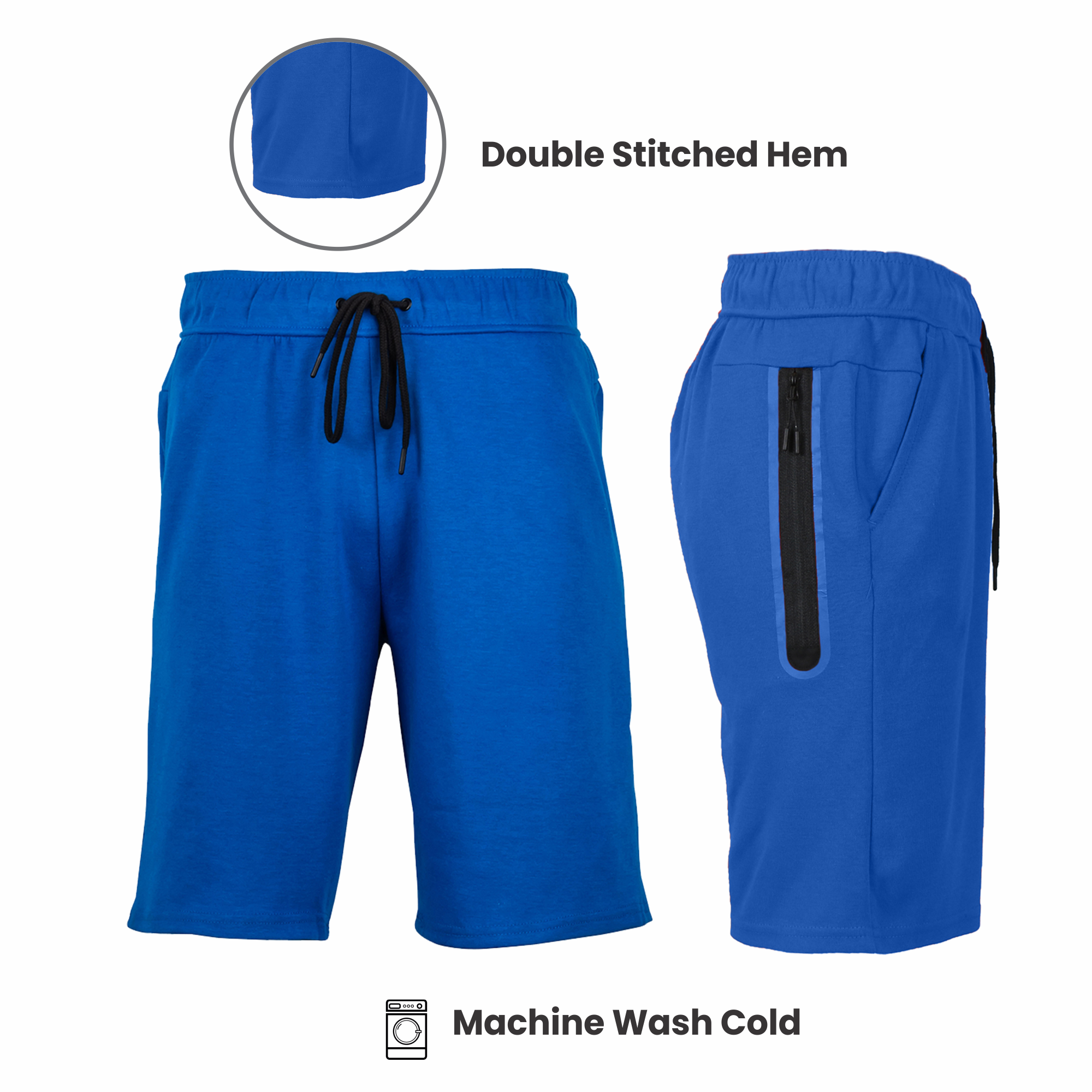 5Pk Mens T/F Performance Shorts - Gallery 12