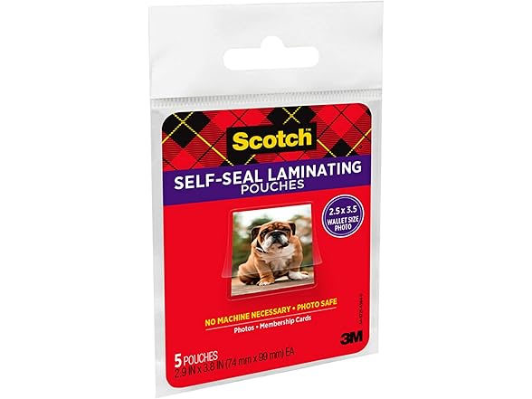 Scotch Self-Sealing Laminating Pouches