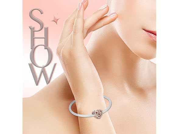 Amieween Rose Gold Heart Charms