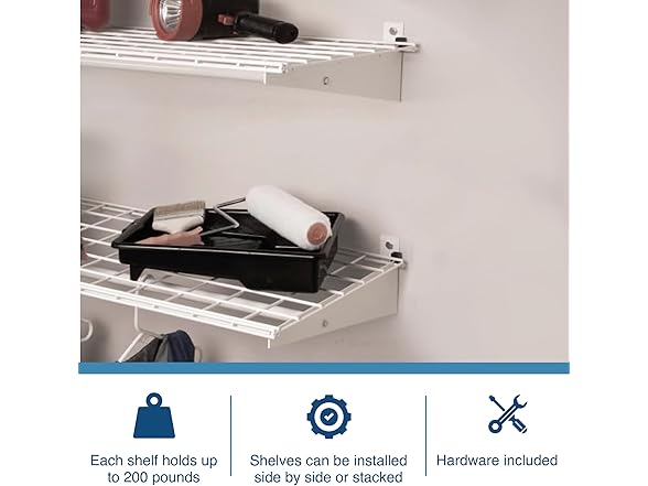 Hyloft 2-Pack Heavy Duty Steel Wall Garage Shelving