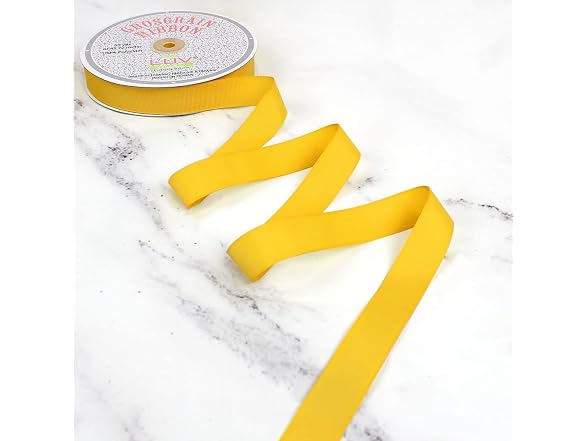 LUV RIBBONS 7/8" Solid Grosgrain, Light Gold