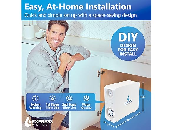 Express Water 600GPD Tankless Reverse Osmosis System