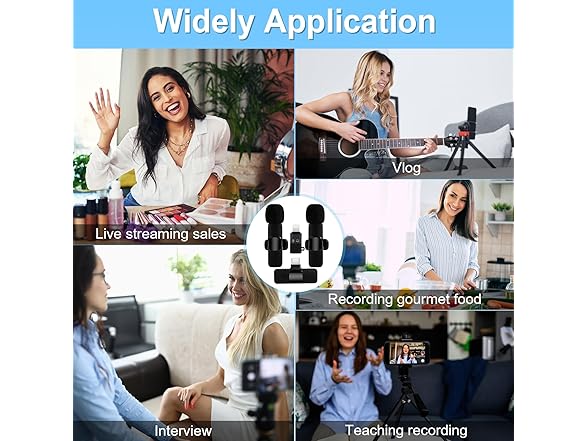 Ocdonor Wireless Lavalier Microphone