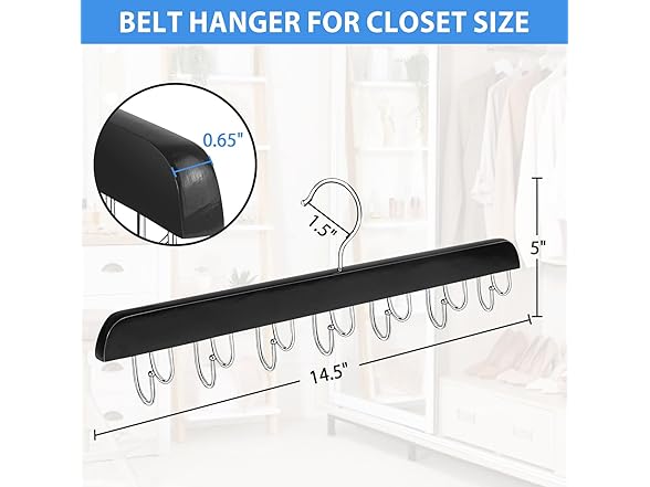 Harhana Belt Hanger for Closet 14 Hooks
