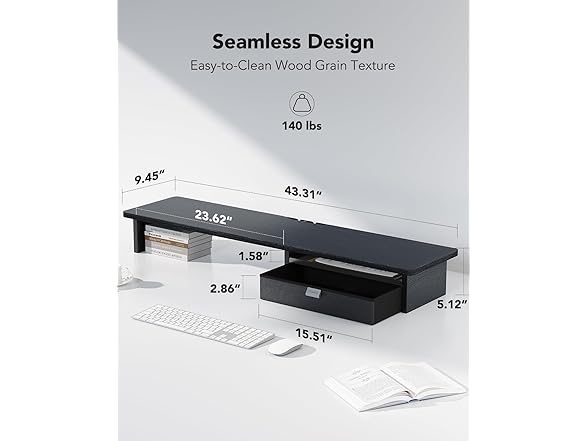 HUANUO Large Dual Monitor Stand