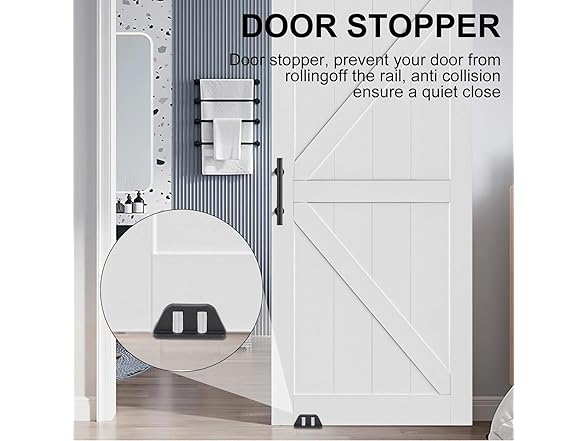WWFFEN WWFFEN 4 Pack Barn Door Floor Guide Bea