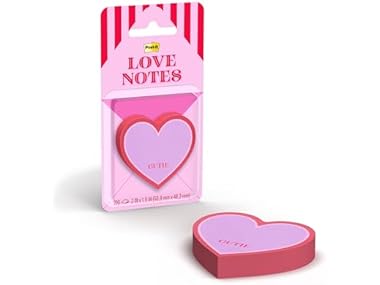 $2.99, Was $5.99, 50% Off! Post-it Heart Sticky Notes, Purple Heart dealfomo