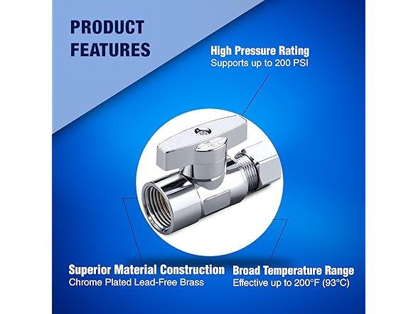 New Age America Stop Valve 1/2" 10pc