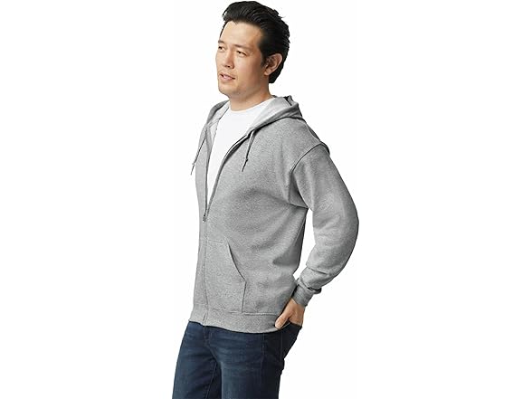 Gildan Zip Hoodie L Grey