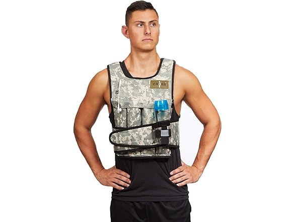 Cross101 Adjustable Camo Weighted Vest, 20 lb