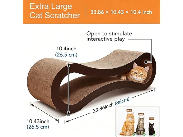 FluffyDream Cat Scratcher Cardboard, Infinity