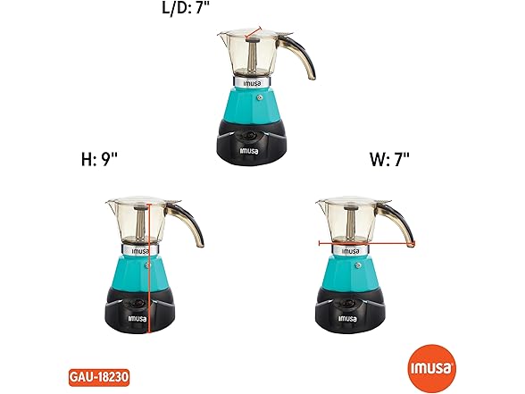 IMUSA 3 or 2cup Electric Espresso Maker,