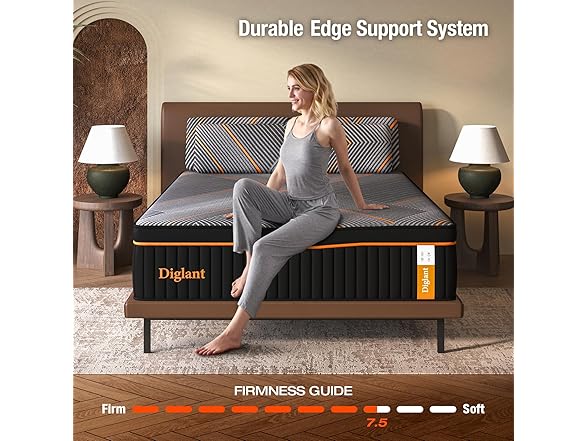 DIGLANT Queen Mattress, 14 Inch Plush Hybrid