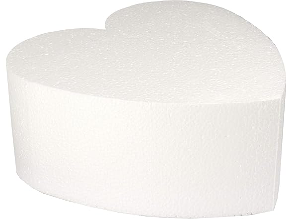 Taylor Foam Heart Cake Dummy, Styrene, 8