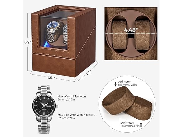 BEWISHOME Double Watch Winder