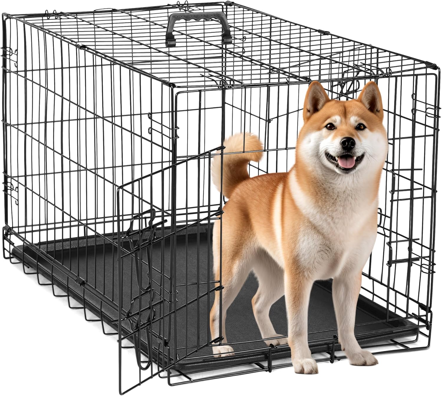 Simple Deluxe Double Door Dog Crate 24" - Gallery 9