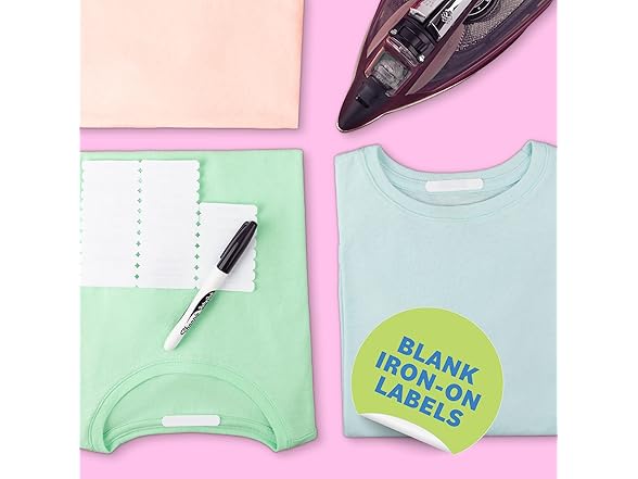 Label Land 200 pcs Writable Iron-on Tags