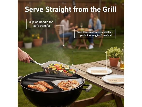 Yukon BBQ Grill Basket for Kettle Grills