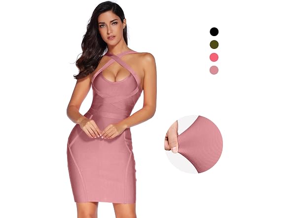 Meilun Women (XS) Celebrity Bandage Bodycon Dress