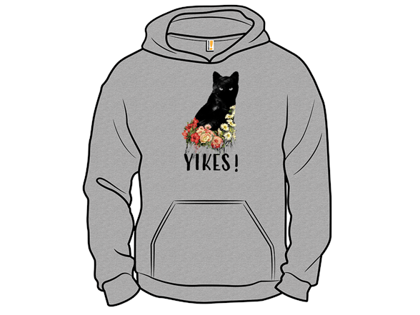 YIKES! Black Cat Vintage Flower