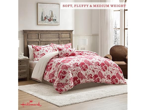 Hallmark Red Toile Twin Comforter Set