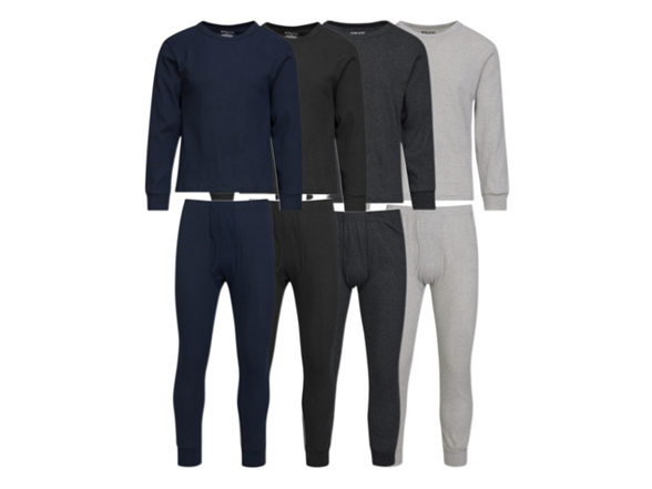 6-Piece Mens Waffle-Knit Thermal Sets