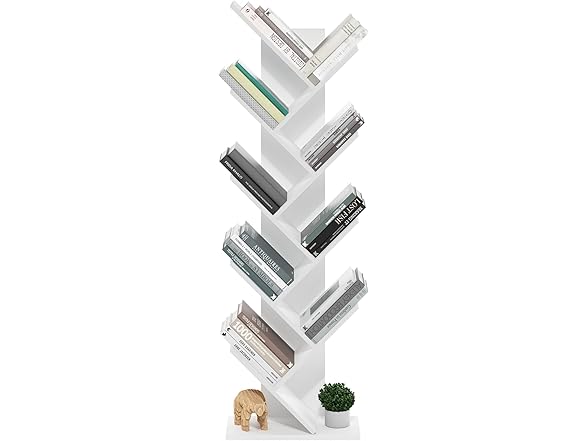 Furinno Tree Bookshelf 9-Tier Floor Bookcase