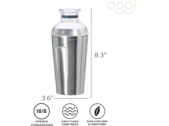 Oggi Groove Insulated Cocktail Shaker