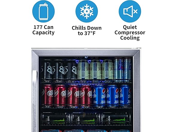 Newair Beverage Fridge - 177 Cans