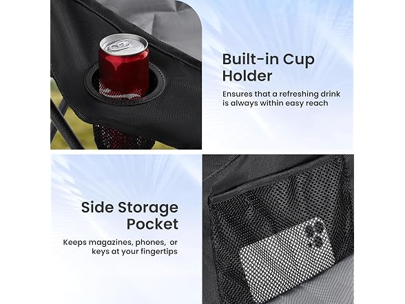 Suptinwear Foldable Double Camping Chair