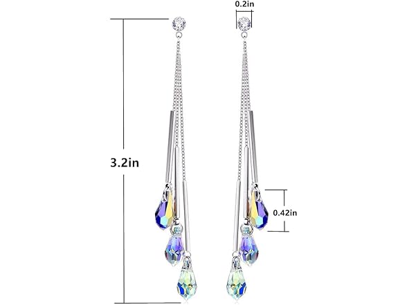 Daily New Long Shape Fringed Crystal