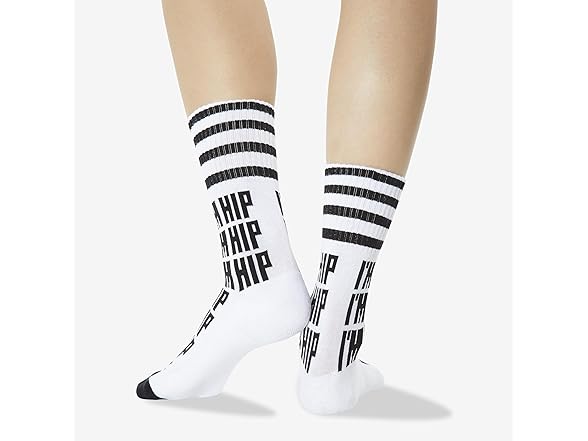 Hot Sox Women's Hip Crew Socks White (4-10)