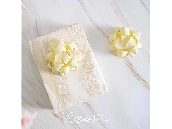 LiBongTa Gift Bows Ivory 4.5" (6pk)