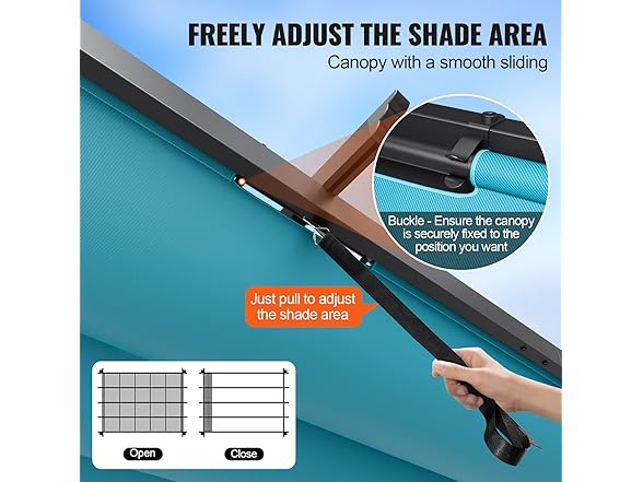 VEVOR 10'x13' Outdoor Retractable Pergola with Canopy