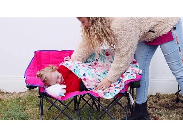 SUNNYFEEL Pink Kids Double Camping Chair