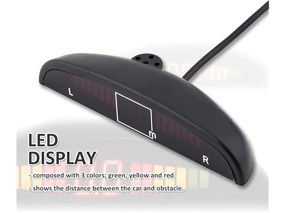 Zone Tech PS0001 Car Parking Sensors LED display Black