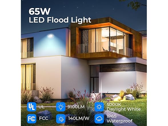 CINOTON 65W LED Outdoor Flood Lights