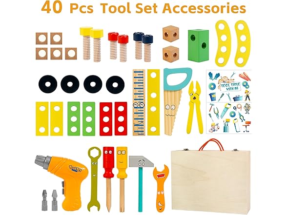 KIDWILL Kids Tool Set with Electric Drill