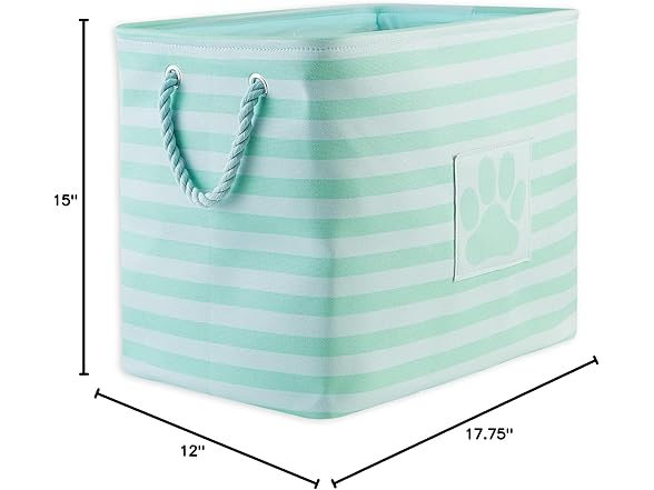 Bone Dry Pet Storage Collection Striped Paw Patch Bin