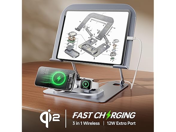 GUSGU 3-in-1 Wireless Charger and Laptop Stand - Gallery 3