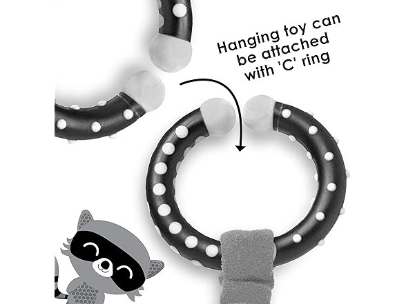 Diono Baby Racoon Car Seat Straps & Toy