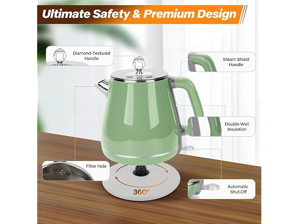 1.8L Electric Kettle, Sage Green