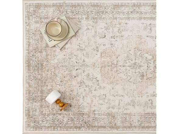 PureCozy Vintage Oriental Beige Area Rug 8'x10'