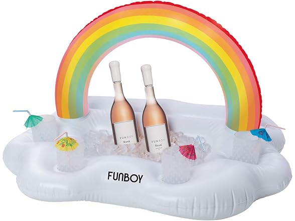 FUNBOY Giant Inflatable Rainbow Cloud Float